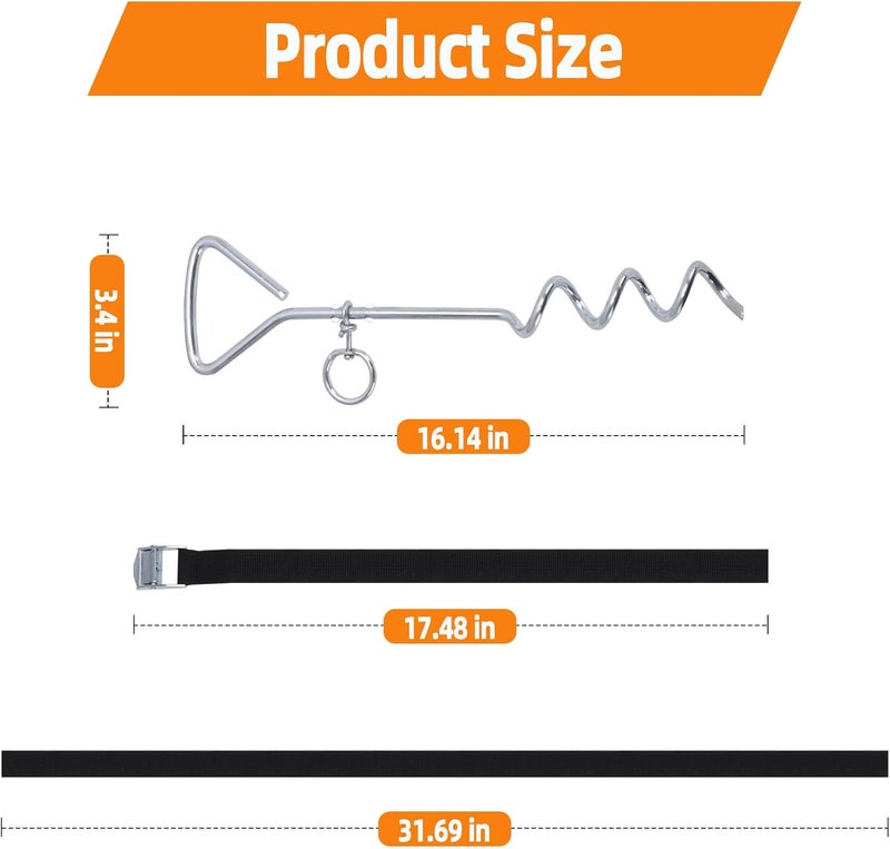 stufool 2 Set Basketball Goal Anchor, Basketball Hoop Anchor for Secure and Durable Court Setup, with Adjustable Straps for Basketball Mounting Trampoline Swing Tent - Image 2
